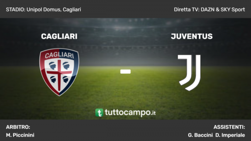 Cagliari - Juventus: le formazioni ufficiali