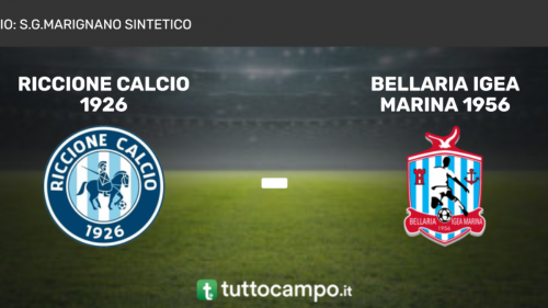 Play Off - Riccione Calcio 1926 vs Bellaria Igea Marina 1956, cronaca e tabellino