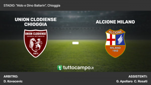 Serie D, Poule Scudetto: Ecco le formazioni ufficiali del match di oggi Union Clodiense - Alcione Milano