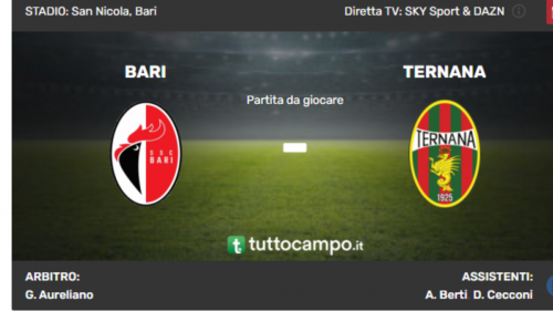 Playout Serie B. Domani Bari e Ternana in campo per la conquista della salvezza